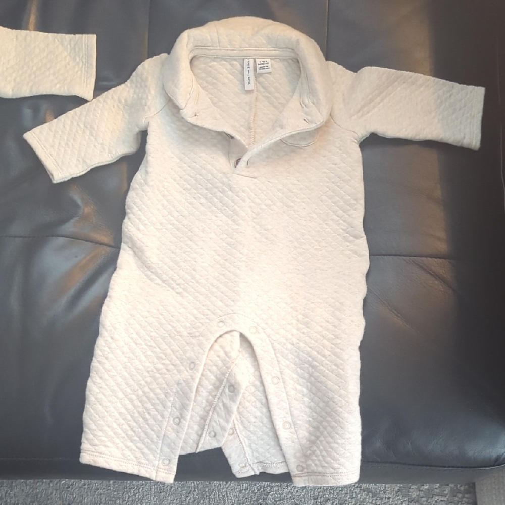 Janie and Jack Cream Quilted Footie (2)